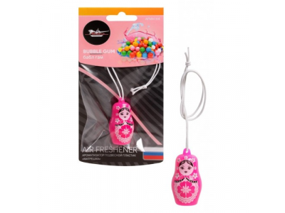Ароматизатор подвесной пластик "Матрешка" бабл гам