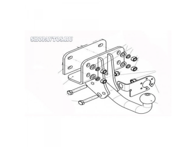 Фаркоп на Toyota Hilux пикап 2006г.-по н.в. от AvtoS Фаркоп на Toyota Hilux пикап 2006г.-по н.в.