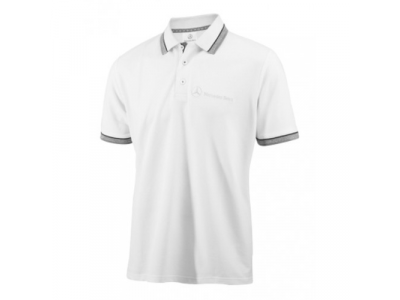 Мужская рубашка-поло Mercedes-Benz Men's Poloshirt Logo-Stick, White, артикул B66951733 от Mercedes Мужская рубашка-поло Mercedes-Benz Men's Poloshirt Logo-Stick, White, артикул B66951733