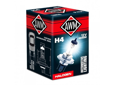 Лампа галогенная AWM H4 12V 60/55 W (P43T)
