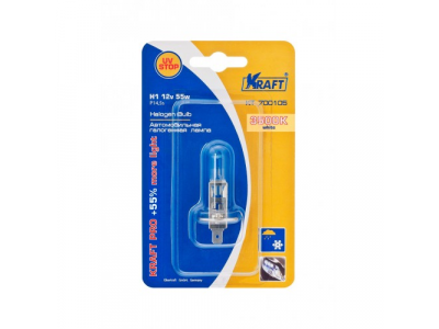 Автолампа H1 12v55w(P14,5s)KraftPro +55%more light