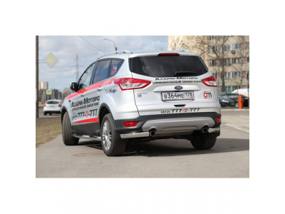Защита задняя уголки овальные 75х42,Ford Kuga 2013-, FKUG.76.1742 от SOUZ96 Защита задняя уголки овальные 75х42,Ford Kuga 2013-, FKUG.76.1742