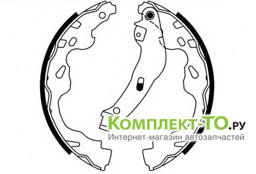 Колодки ручного тормоза для КИА CERATO 3 58350A7A00 Колодки ручного тормоза для КИА CERATO 3 58350A7A00